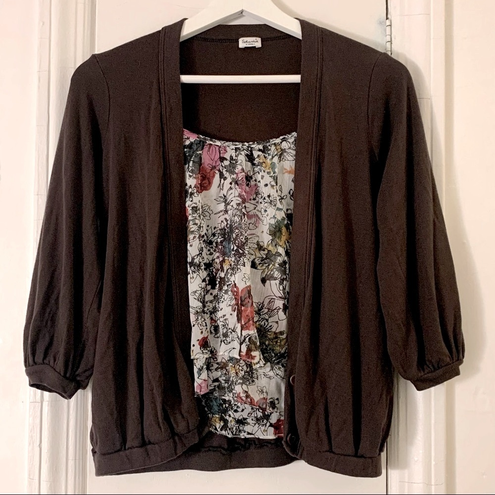 Splendid fine modal cotton cardigan, 3/4 sleeve XS